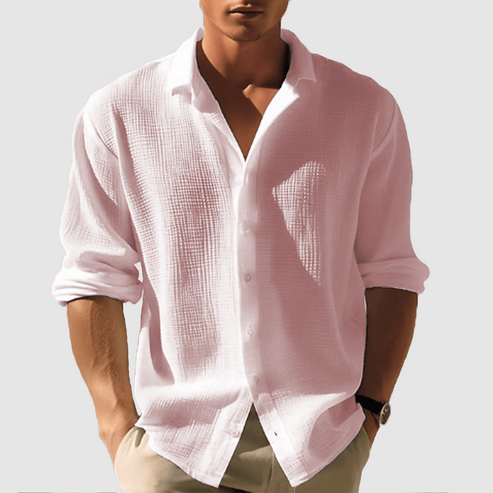 Zander | Men's Classic Lapel Collar Button-Down Shirt