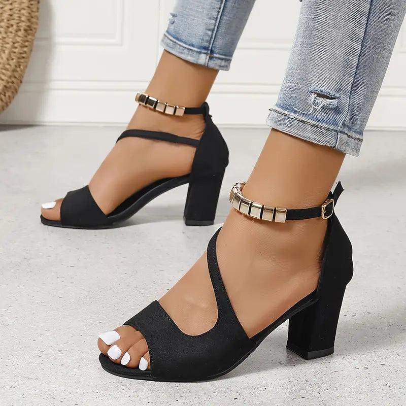 Isabella | Women's Retro Chunky Heel Ankle-Strap Sandals