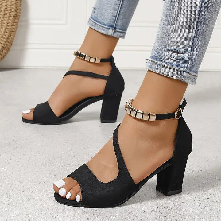 Isabella | Women's Retro Chunky Heel Ankle-Strap Sandals