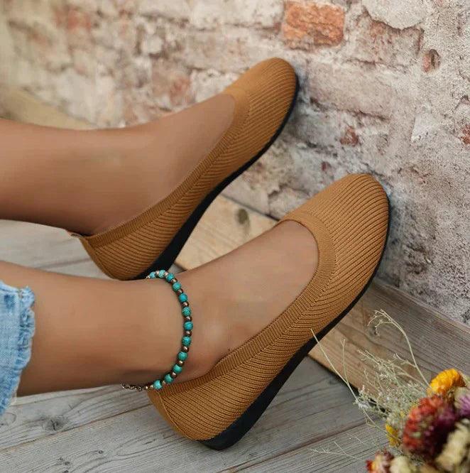 Sadie | Women's Comfortable Knit Slip-On Ballet Flats