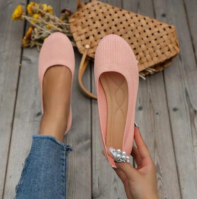 Sadie | Women's Comfortable Knit Slip-On Ballet Flats