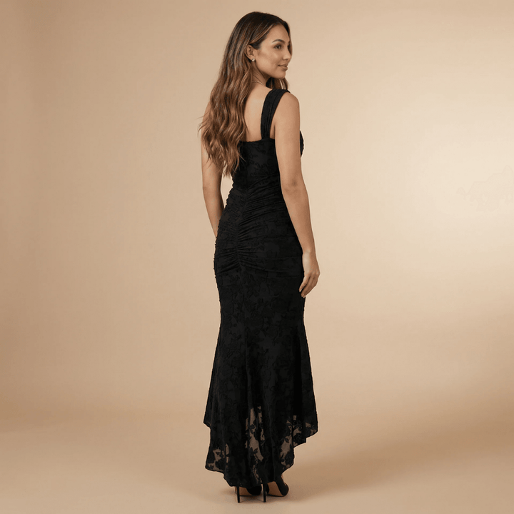 Women's Wedding Guest High Low Corset Maxi Dress