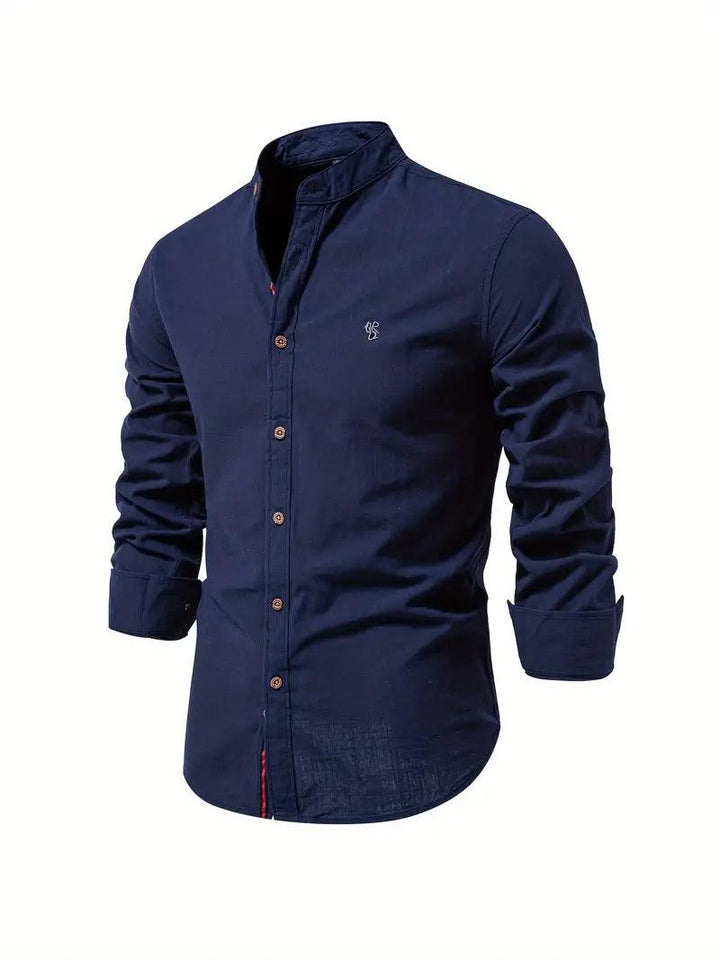 Henry | Men's Mandarin Collar Button-Down Shirt