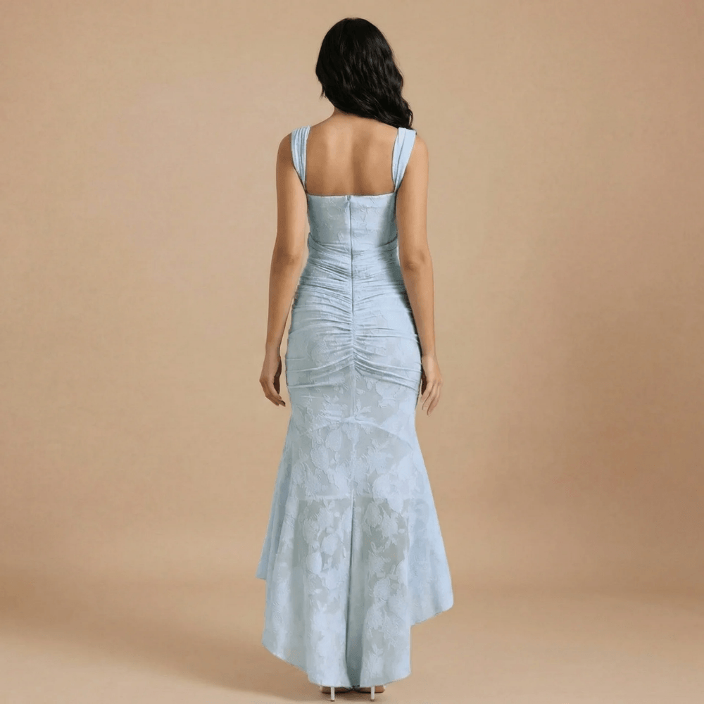 Women's Wedding Guest High Low Corset Maxi Dress