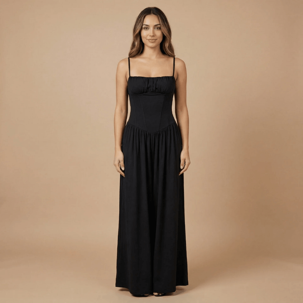 Women's Wedding Guest Ruched Bust Maxi Dress