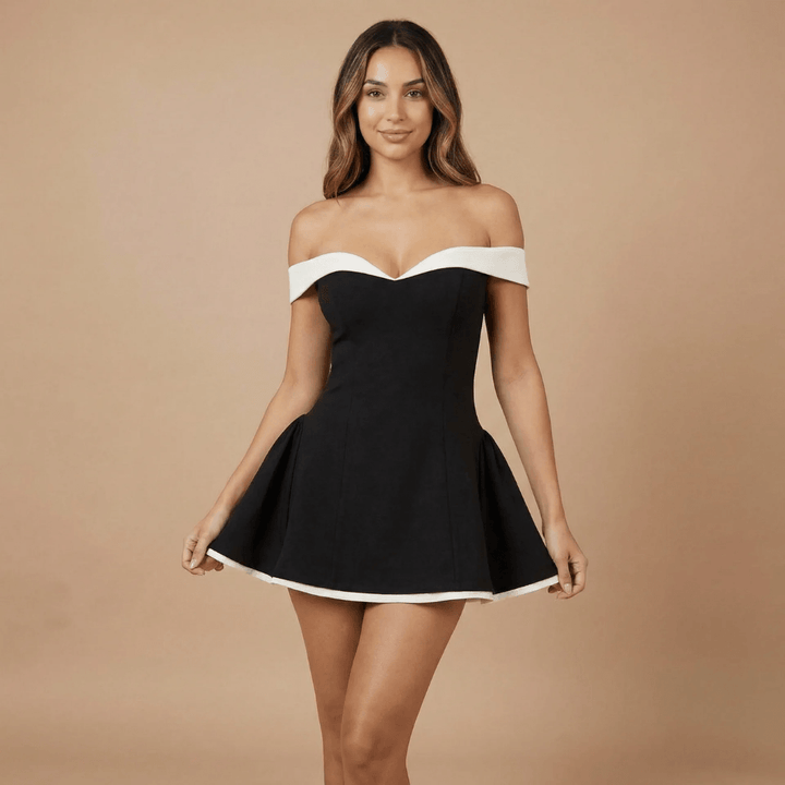 Women's Cocktail Off Shoulder Sweetheart Mini Dress