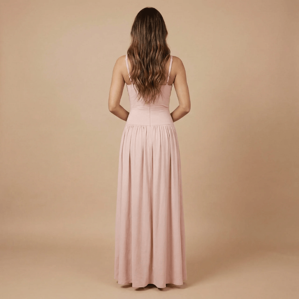 Women's Wedding Guest Ruched Bust Maxi Dress