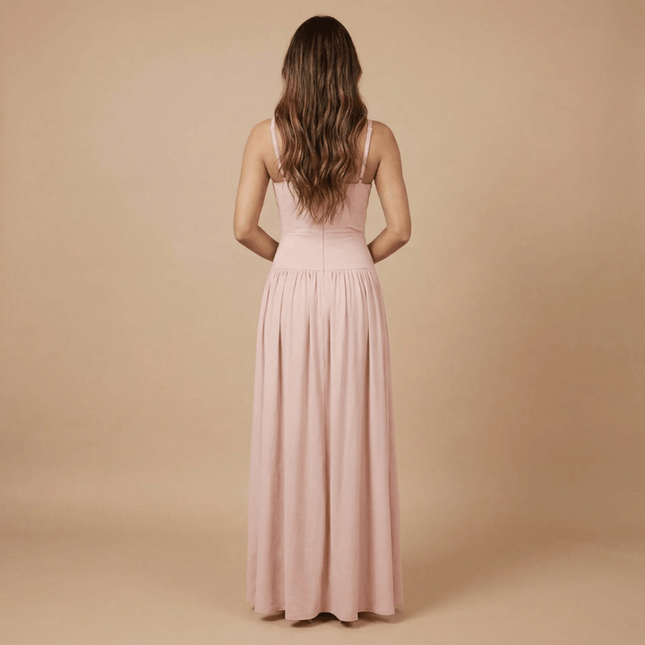 Women's Wedding Guest Ruched Bust Maxi Dress