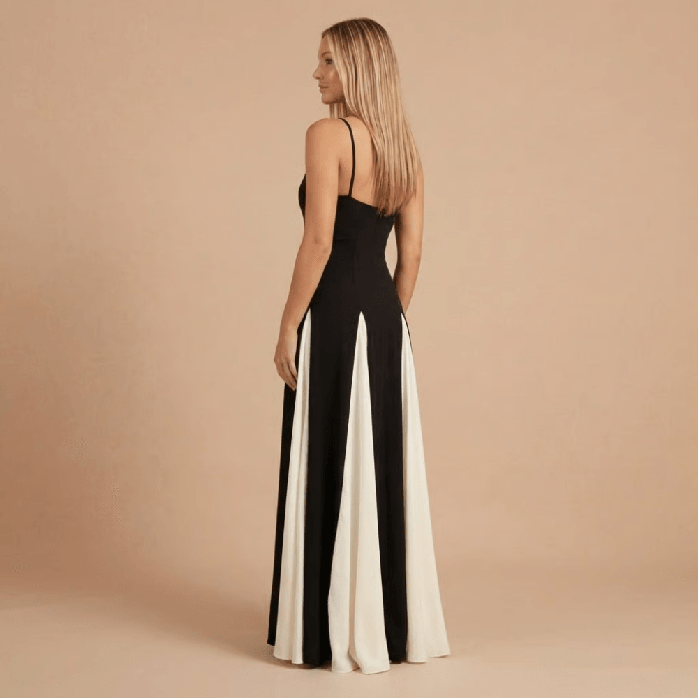 Women's Wedding Guest Colorblock Sweetheart Maxi Dress