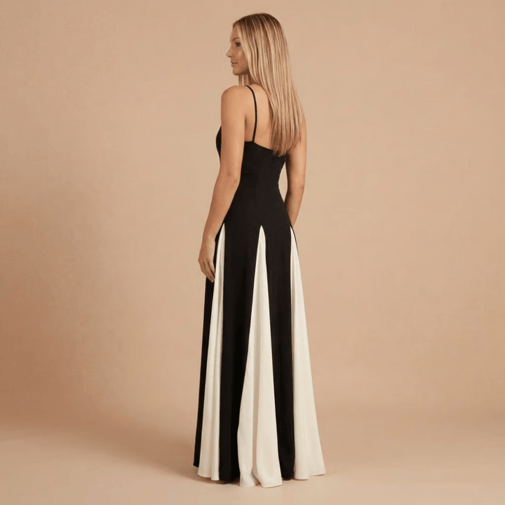 Women's Wedding Guest Colorblock Sweetheart Maxi Dress