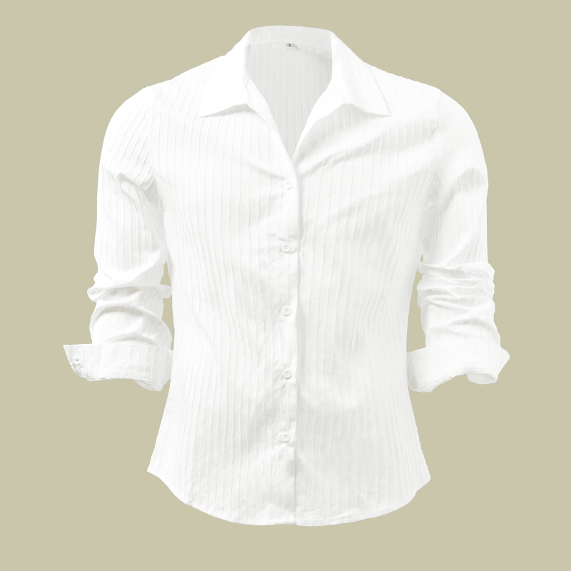 Linus |  Men's Modern Ribbed Slim-Fit Linen Shirt