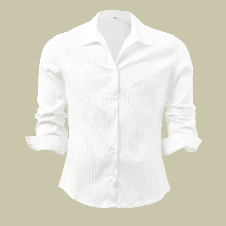 Linus |  Men's Modern Ribbed Slim-Fit Linen Shirt