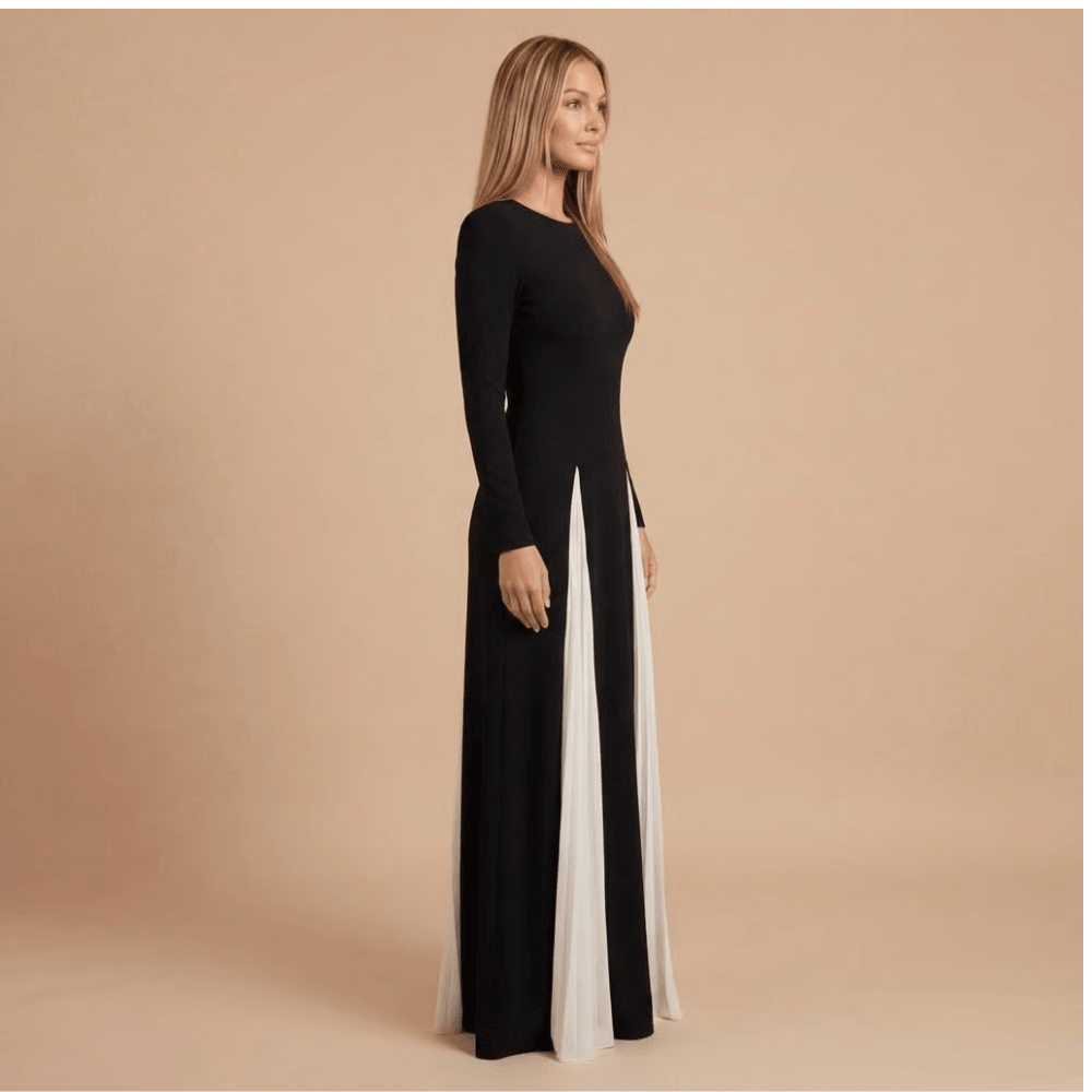 Women's Wedding Guest Colorblock Sweetheart Maxi Dress