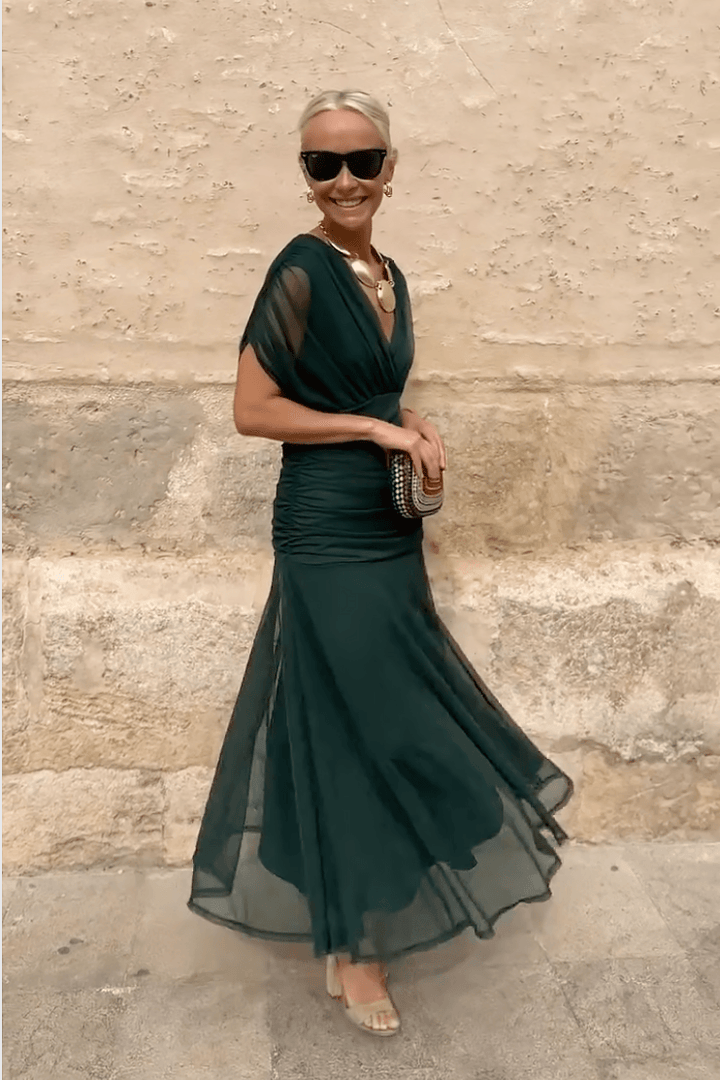 Women's Cocktail Off Shoulder Floral Maxi Dress