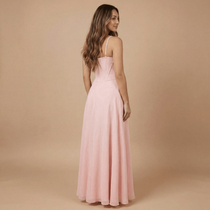 Women's Wedding Guest Floral Corset Maxi Dress