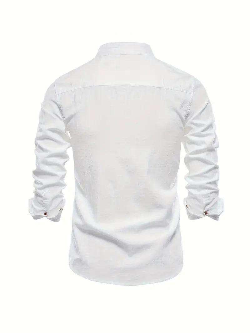 Henry | Men's Mandarin Collar Button-Down Shirt
