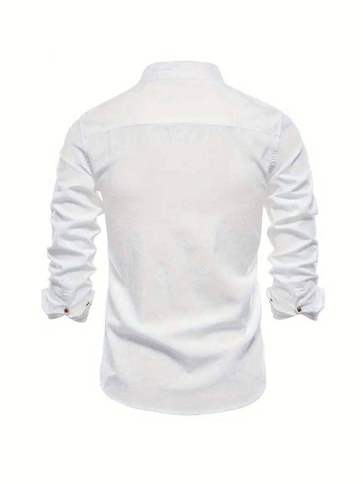 Henry | Men's Mandarin Collar Button-Down Shirt
