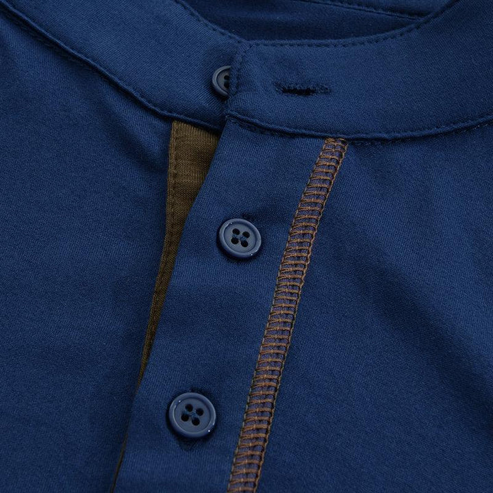 David | Men's Casual Slim-Fit Henley T-Shirt