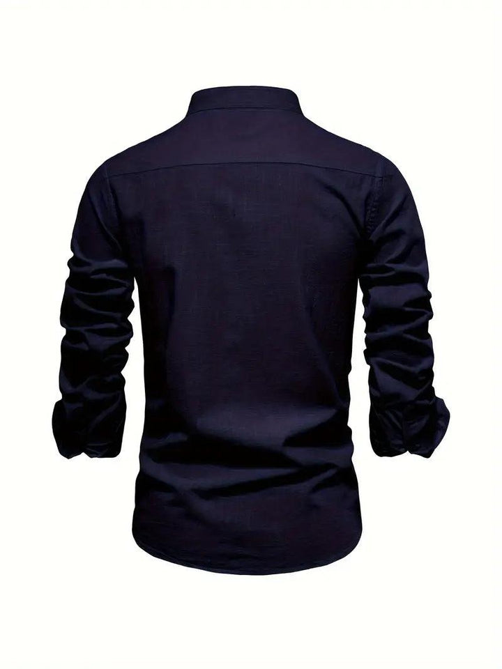 Henry | Men's Mandarin Collar Button-Down Shirt