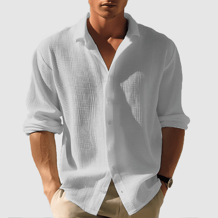 Zander | Men's Classic Lapel Collar Button-Down Shirt
