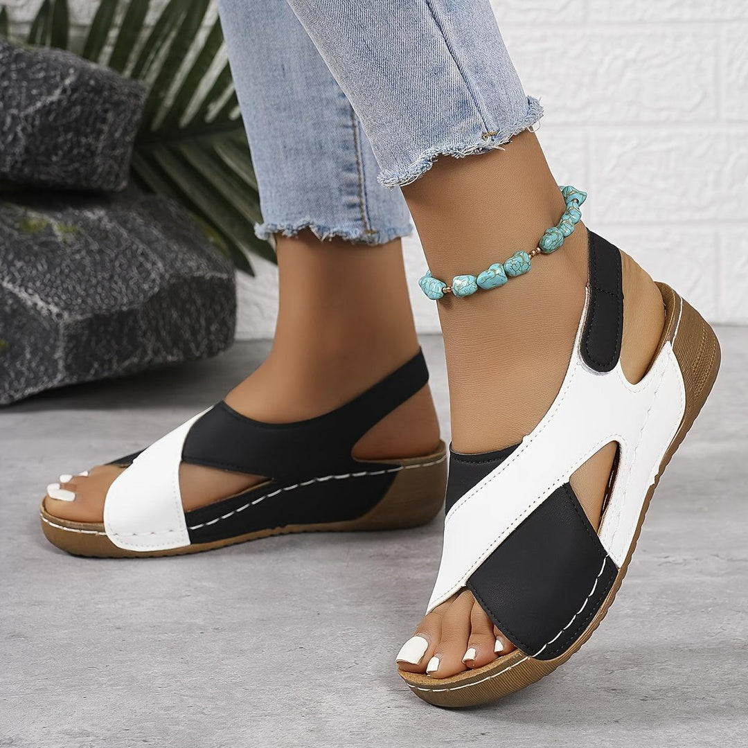 Kayla | Women's Color-Block Slingback Wedge Sandals