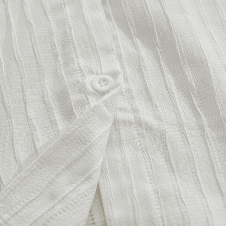 Linus |  Men's Modern Ribbed Slim-Fit Linen Shirt