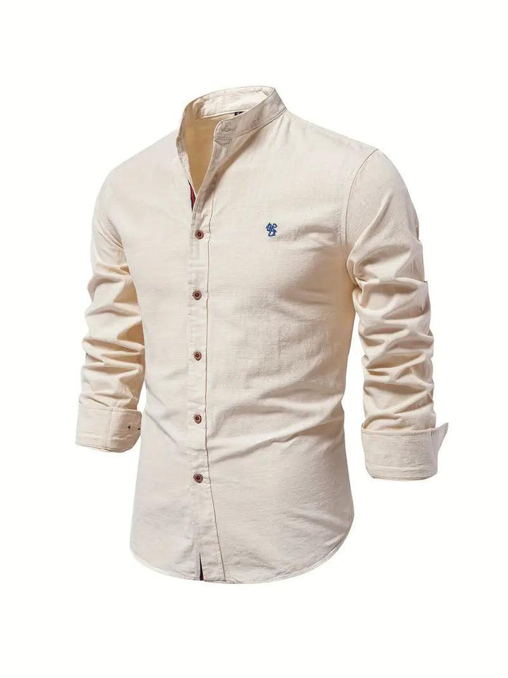 Henry | Men's Mandarin Collar Button-Down Shirt