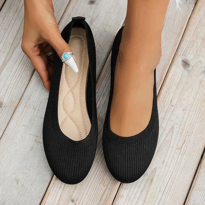 Sadie | Women's Comfortable Knit Slip-On Ballet Flats