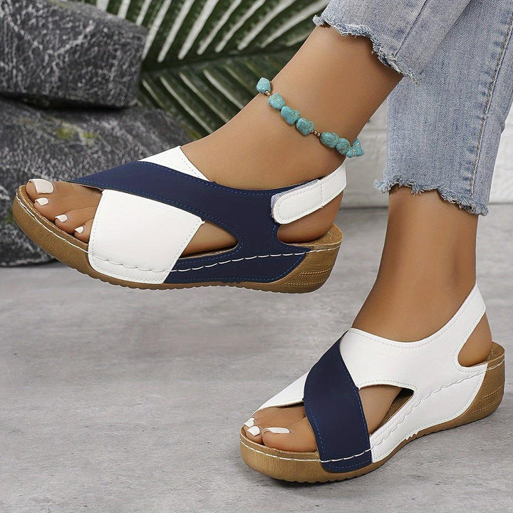 Kayla | Women's Color-Block Slingback Wedge Sandals