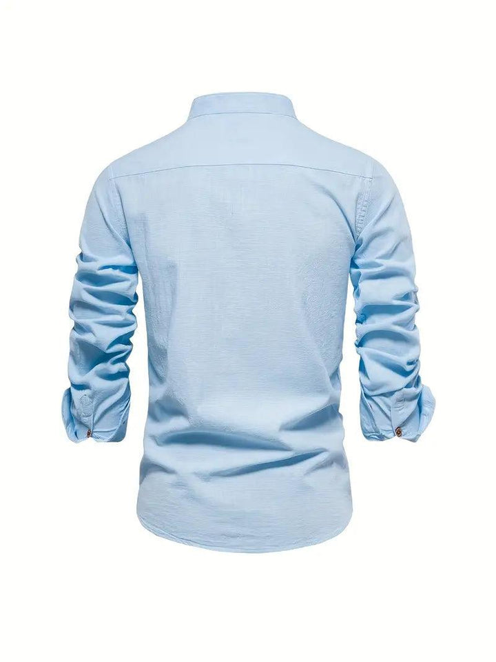 Henry | Men's Mandarin Collar Button-Down Shirt