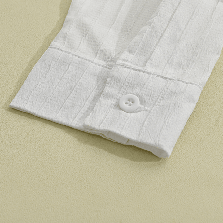 Linus |  Men's Modern Ribbed Slim-Fit Linen Shirt