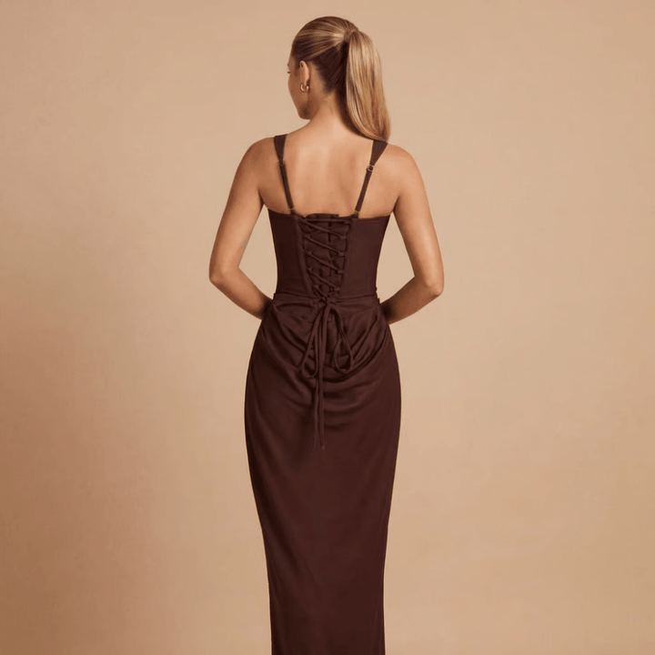 Women's Cocktail Square Neck Ruched Mini And Maxi Dress