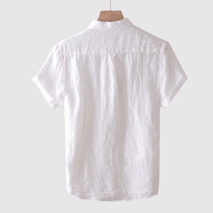 Devon | Men’s Linen Short Sleeve Button Up Shirt Relaxed Fit