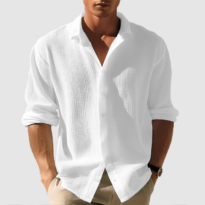 Zander | Men's Classic Lapel Collar Button-Down Shirt