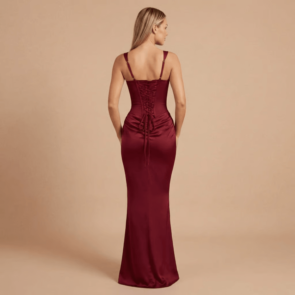 Women's Cocktail Square Neck Ruched Mini And Maxi Dress