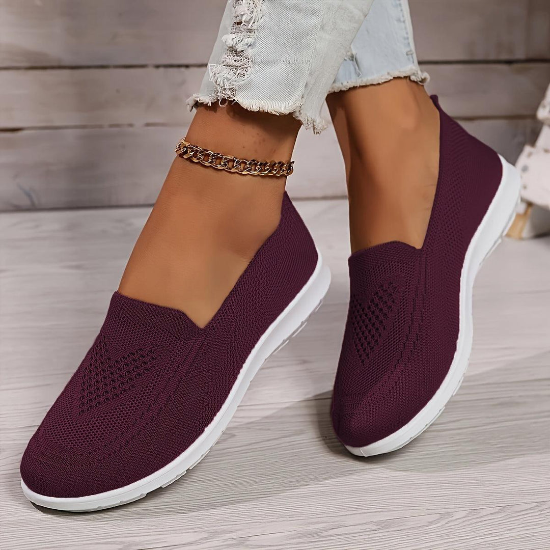 Carla | Women's Breathable Knit Slip-On Walking Shoes
