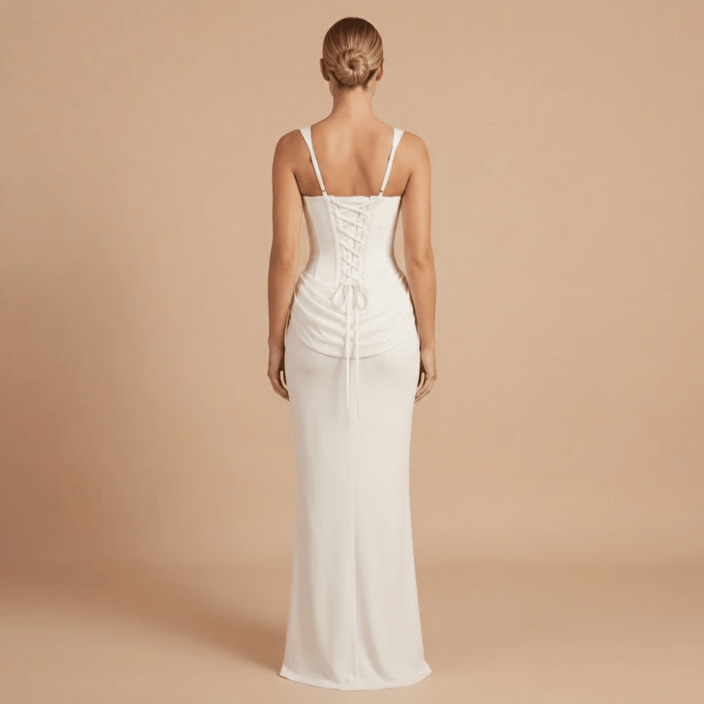 Women's Cocktail Square Neck Ruched Mini And Maxi Dress