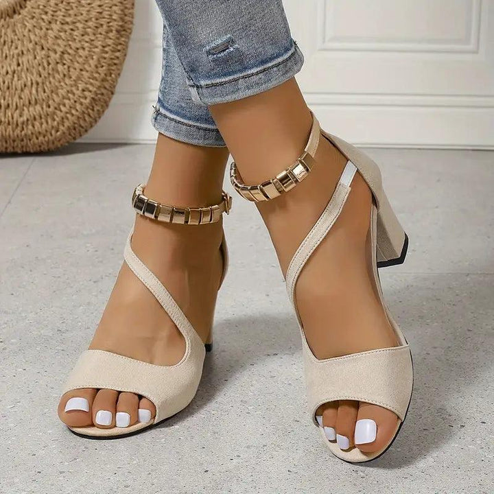 Isabella | Women's Retro Chunky Heel Ankle-Strap Sandals