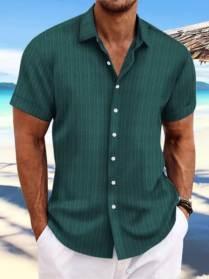 Collin | Men's Short Sleeve Button Down Linen Shirt