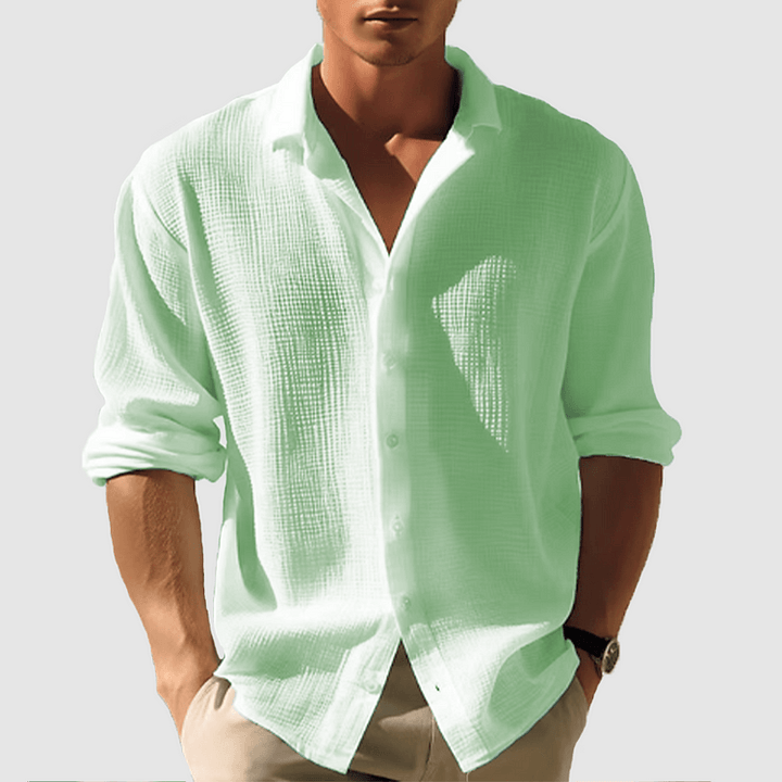 Zander | Men's Classic Lapel Collar Button-Down Shirt