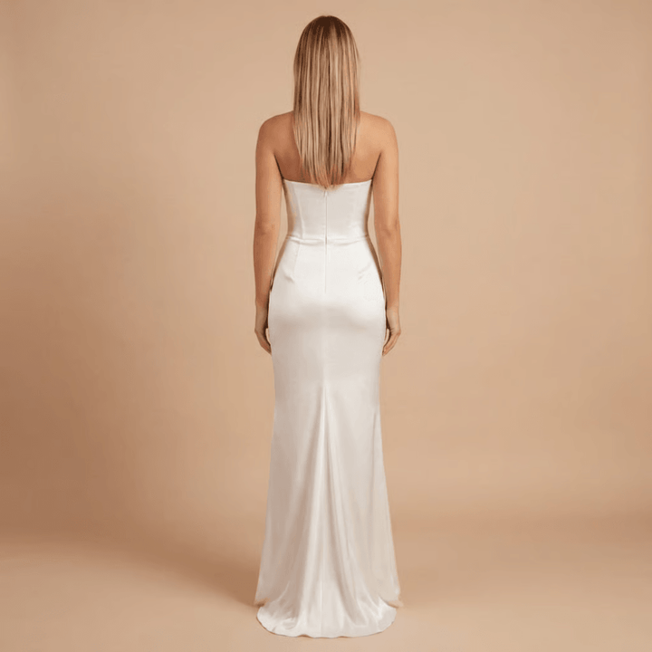 Women's Cocktail Strapless Corset Maxi Dress