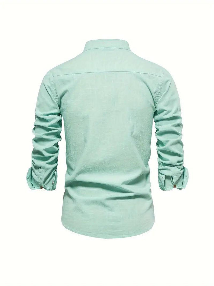 Henry | Men's Mandarin Collar Button-Down Shirt