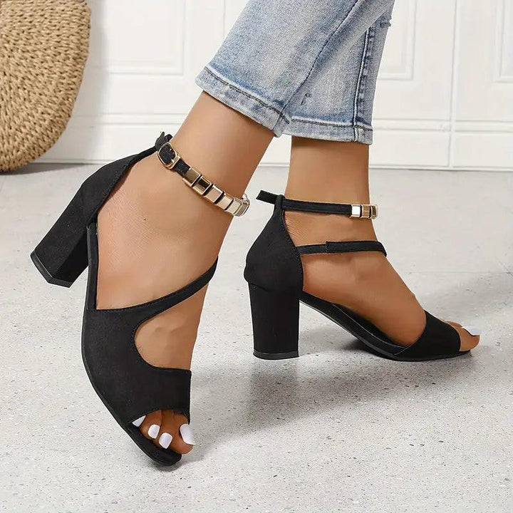 Isabella | Women's Retro Chunky Heel Ankle-Strap Sandals