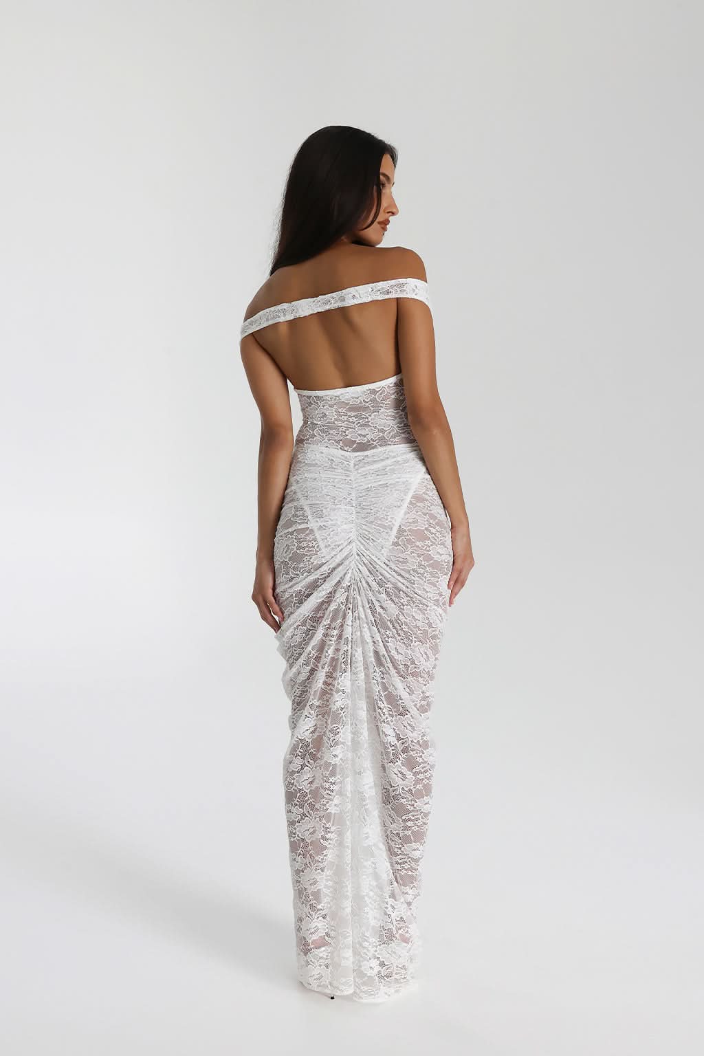 Women's Cocktail Off Shoulder Lace Maxi Dress