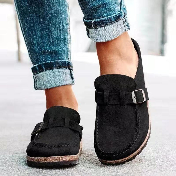 Lexi | Women's Orthopedic Slip-On Suede Buckle Loafers