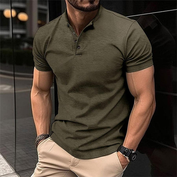 Pierce | Men's Classic Stand-Collar Polo Shirt