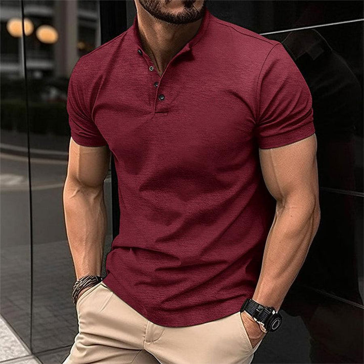 Pierce | Men's Classic Stand-Collar Polo Shirt