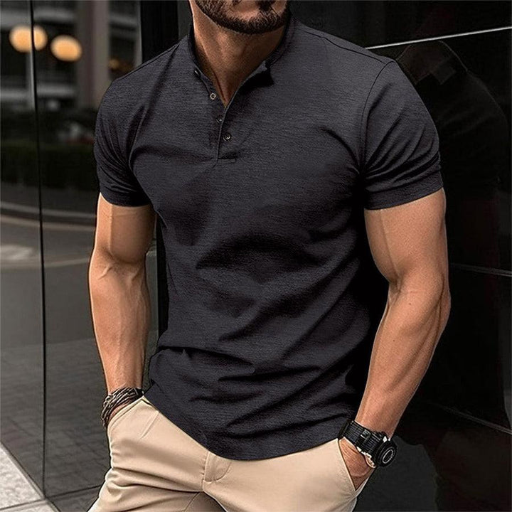Pierce | Men's Classic Stand-Collar Polo Shirt