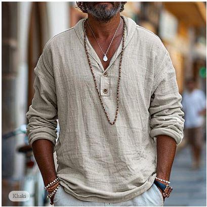 Arjun | Men's Casual Cotton Linen Short Kurta Shirt