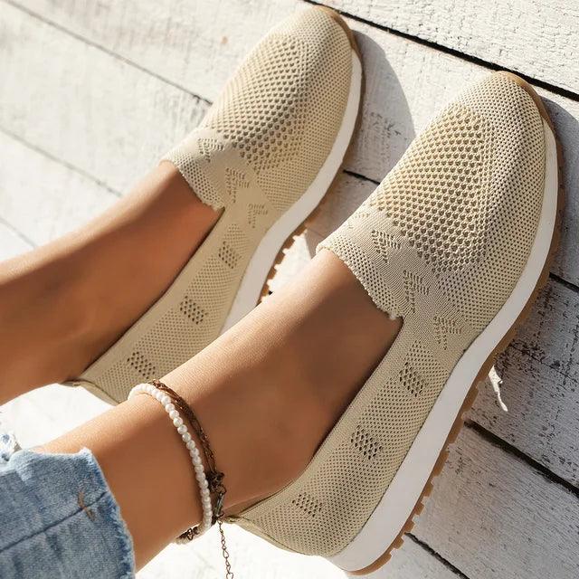 Sofia | Women's Breathable Knit Slip-On Loafers